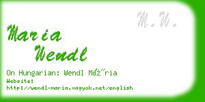 maria wendl business card